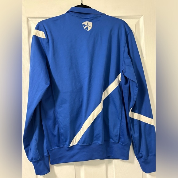 small blue and white Nike dri fit zip up jacket - Picture 7 of 8